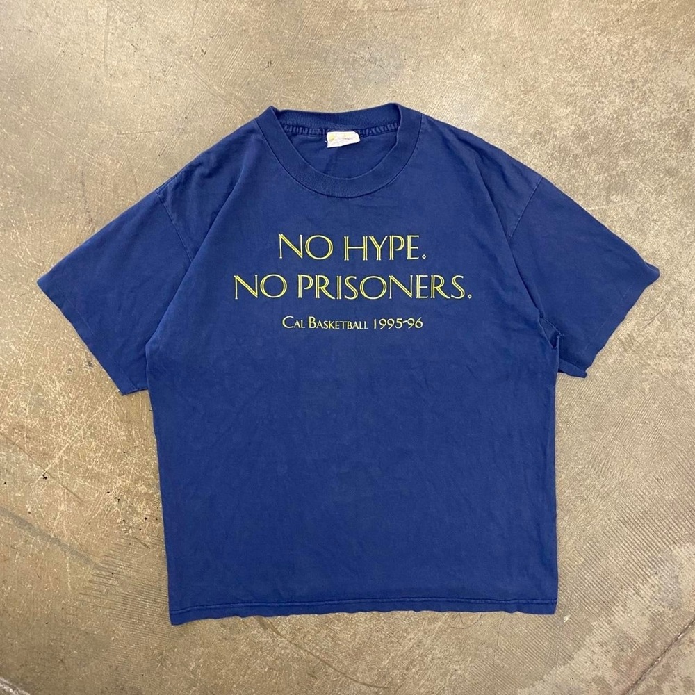 Vintage Cal Berkeley Basketball 95-96 No Hype No Prisoners College Shirt Size XL